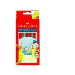 FABER CASTEL 12 TRI COLOUR PENCILS